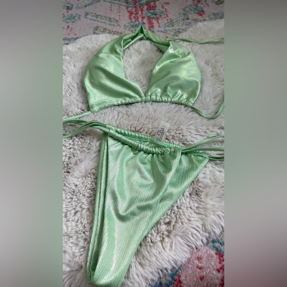 Shimmering Green Bikini Set
